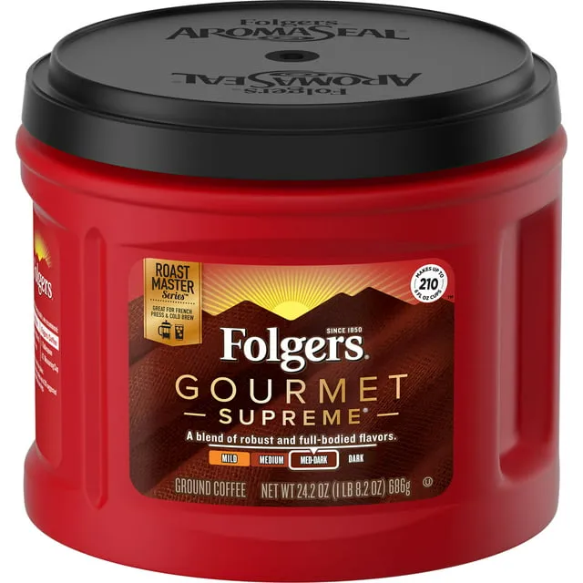 Café molido de tueste medio oscuro Folgers Gourmet Supreme, 24,2 onzas