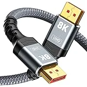 Capshi Vesa Certified DisplayPort Cable 1.4 8K DP Cable Hbr3 Support