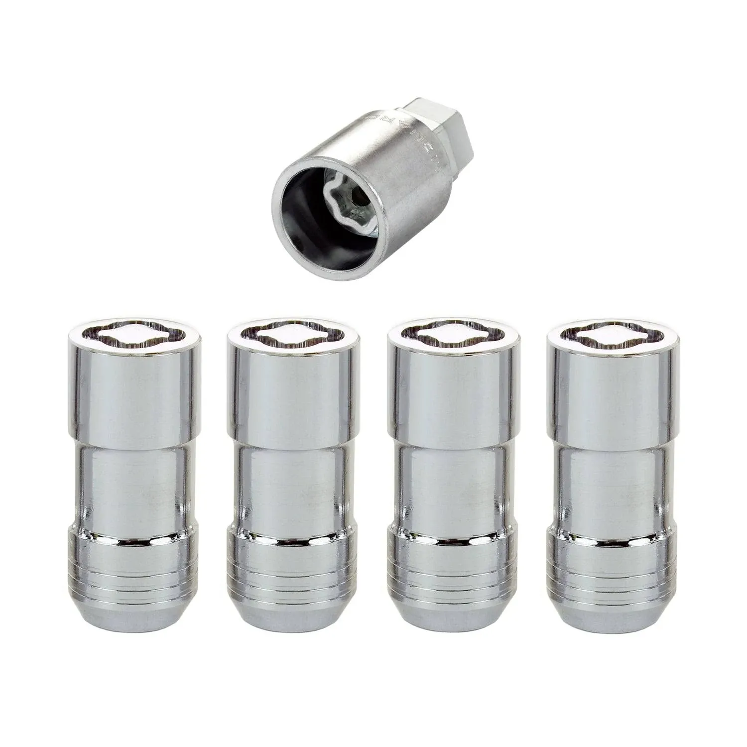 McGard 24210 Chrome Cone Seat Wheel Locks (M14 x 1.5 Thread Size) - Set of 4