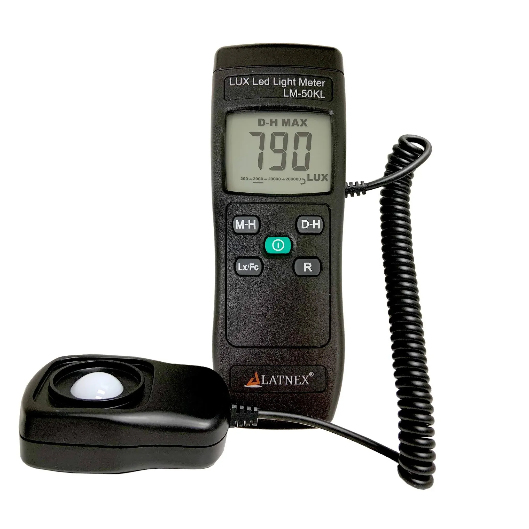 LATNEX Light Meter LM-50KL Measures Lux/Fc - LED/Fluorescent Industrial Household ...