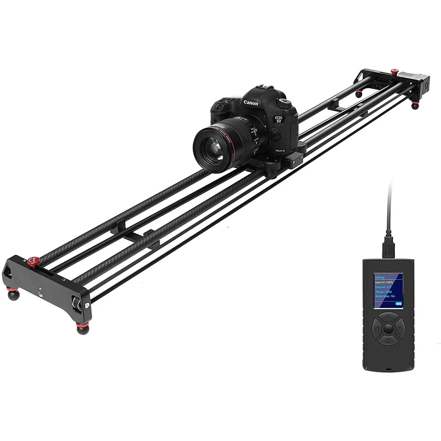 GVM Great Video Maker Camera Motorized Slider,48"/120CM,Automatic Round Trip,Time Lapse,Panoramic Shooting,Video Capture,Slider Smooth and Stable,with Battery