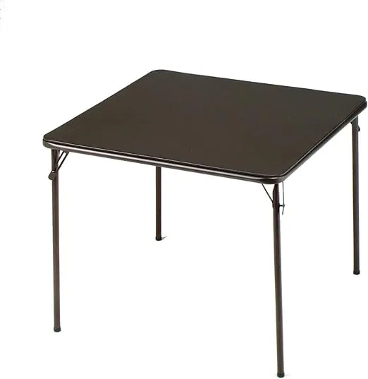 MECO Square Folding Table, 34 by 34-Inch, Cinnabar