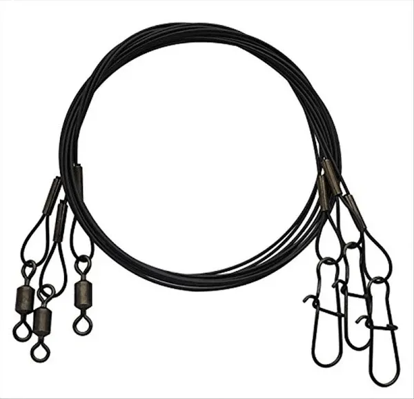 Eagle Claw Heavy Duty Wire Leader - 60lb, Black, 12in