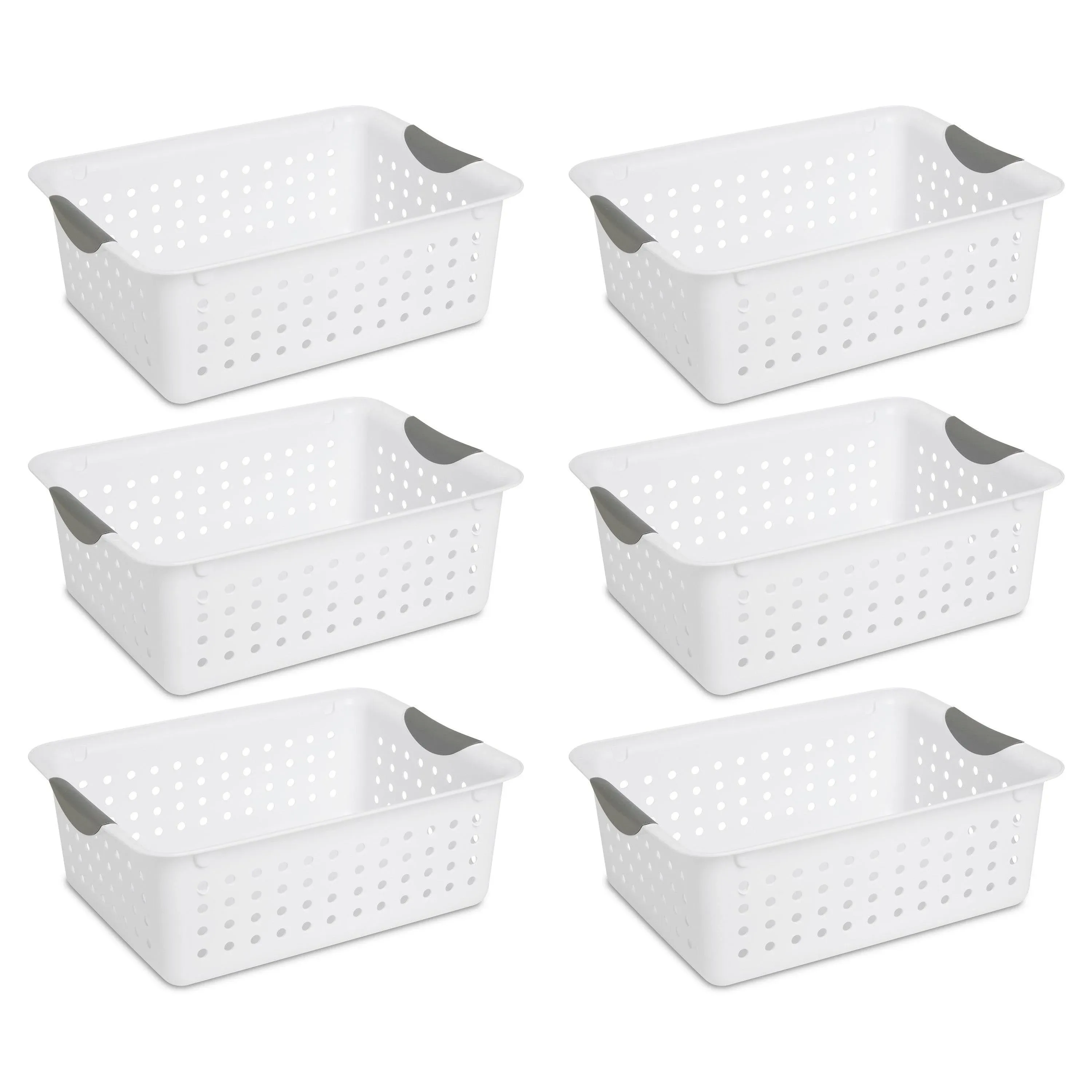 Sterilite 1624 - Medium Ultra™ Basket, White - Case of 6