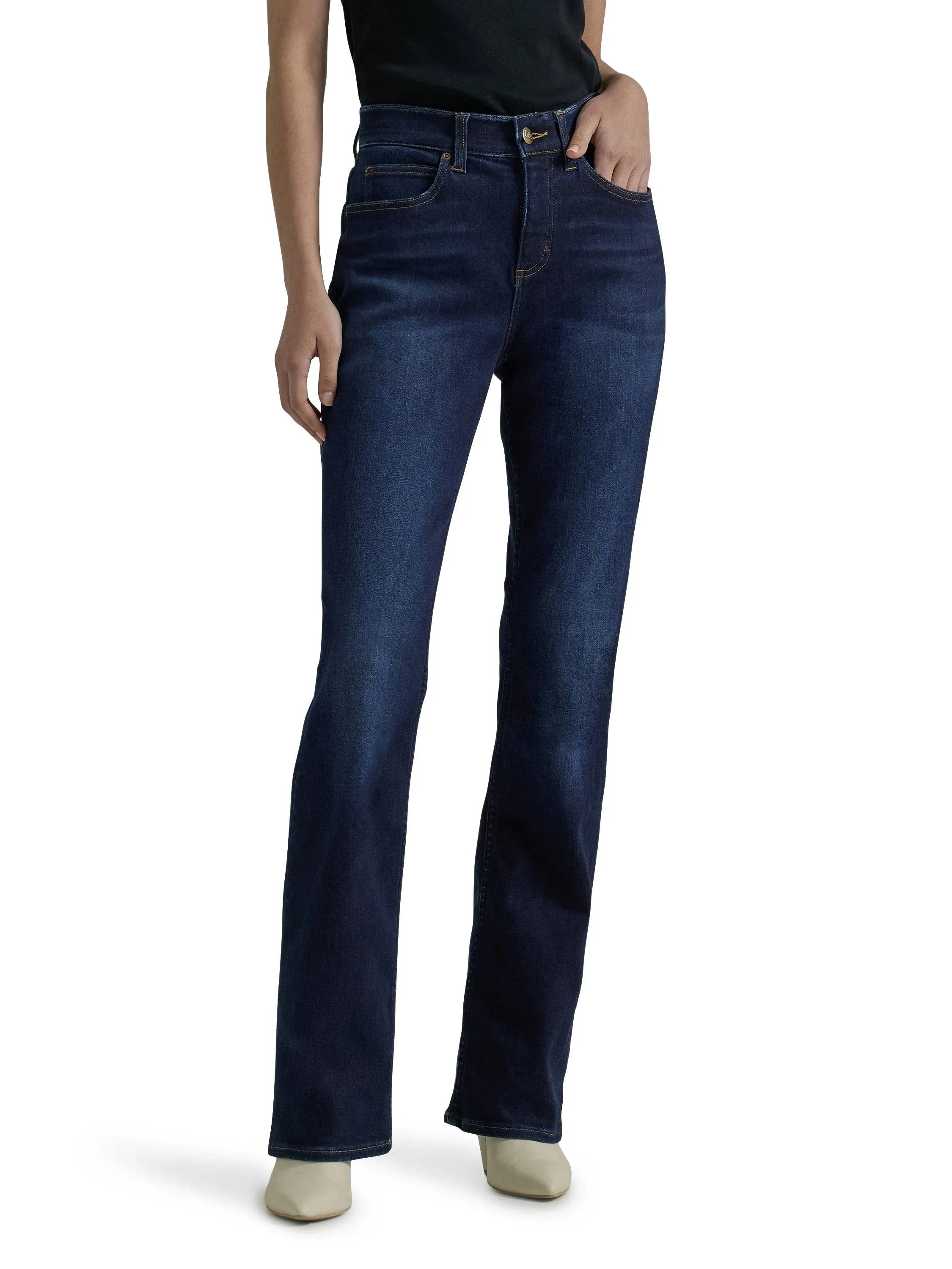 Petite Lee® Ultra Lux with Flex Motion Bootcut Jeans