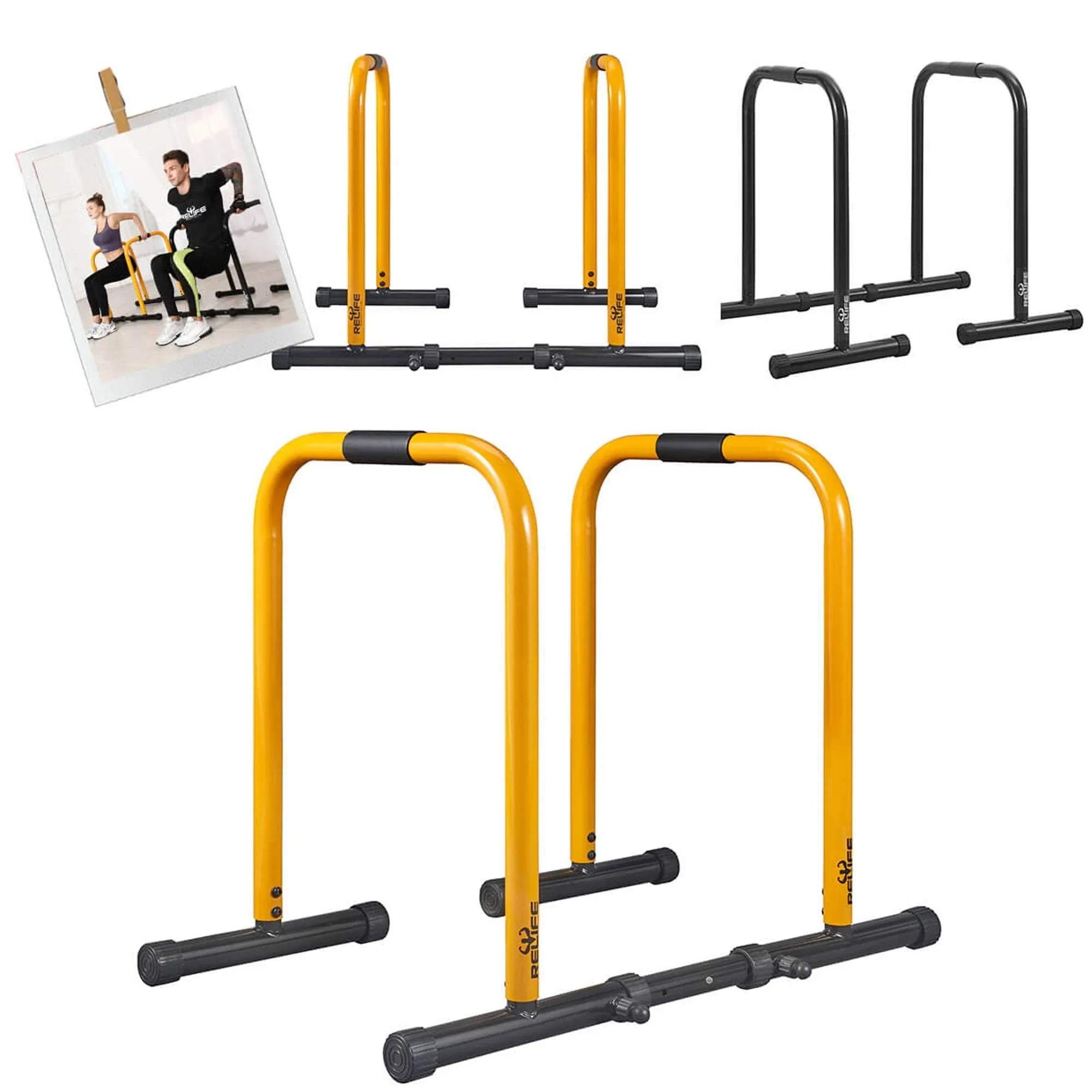 Dip Station Functional Heavy Duty Dip Stands Fitness Workout Dip Bar Station Sta