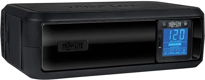 Tripp Lite 650VA UPS Battery Back Up, 350W, Rack-Mount/Tower, LCD Display, AVR, USB, DB9 (OMNI650LCD)