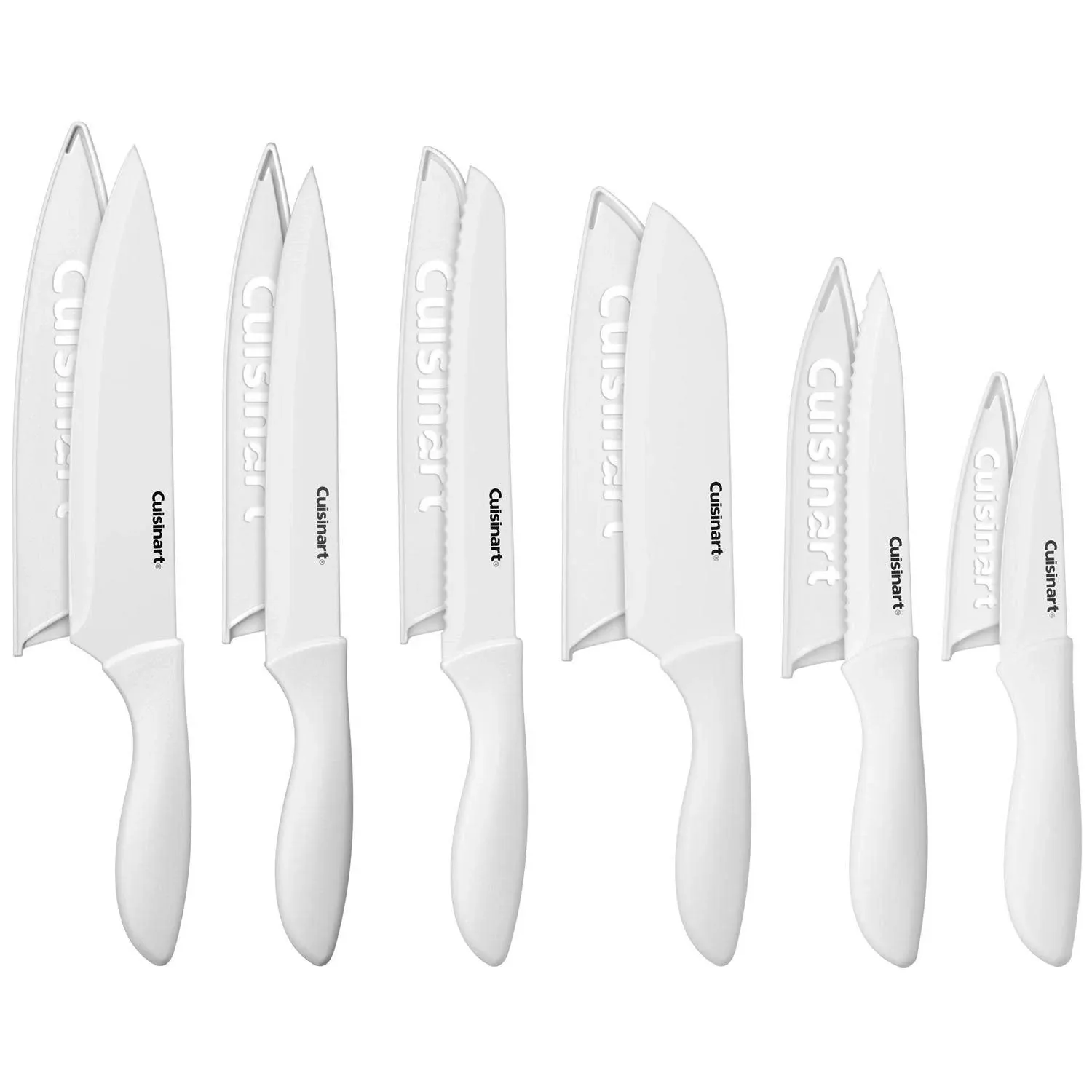 Cuisinart Advantage 12-Piece White Knife Set with Blade Guards C55-12PCWH