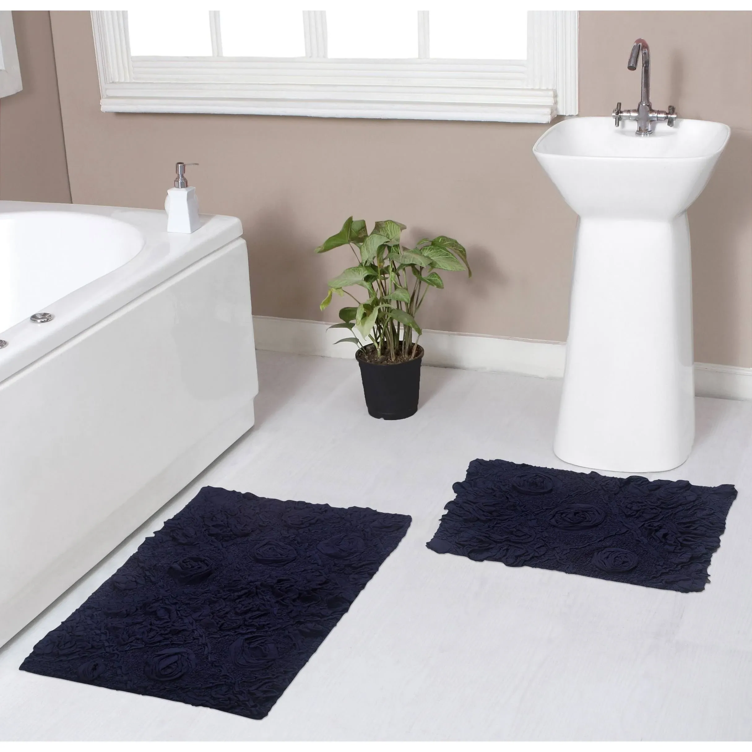 Home Weavers Modesto 2-pc. Bath Rug Set - Grey