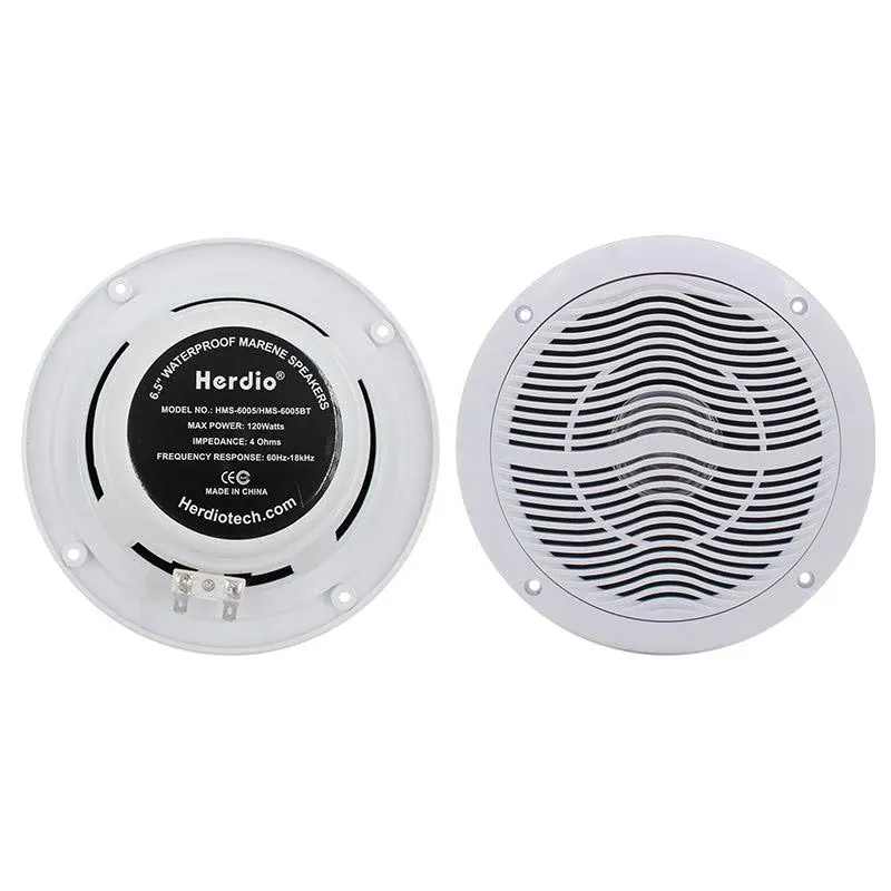 Herdio 6.5" Marine Speakers 120 Watts HMS-6005W