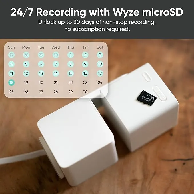 WYZE Cam Pan v3 室内/室外 IP65 级 1080p 平移/倾斜/变焦 Wi-Fi 智能家居安全摄像头，带彩色夜视功能、双向音频，兼容 Alexa 和 Google Assistant，白色，2 个装