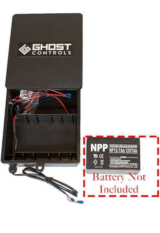 Ghost Controls Abbt Battery Box Kit for Vehicular Swing Gates or Deer Feeders