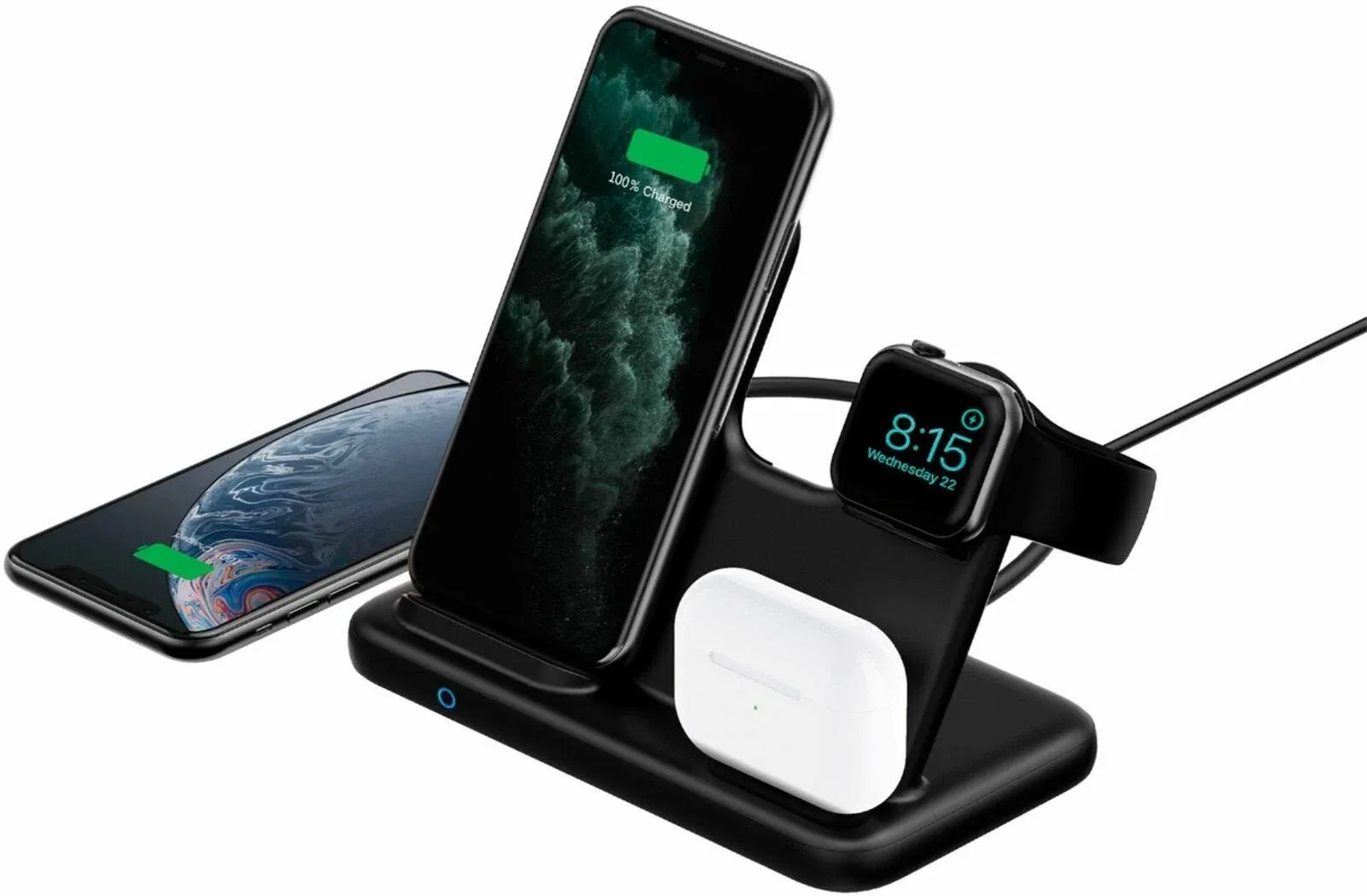 Anker - PowerWave 4-in-1 Charging Station with Wireless Charger for Smartphon...