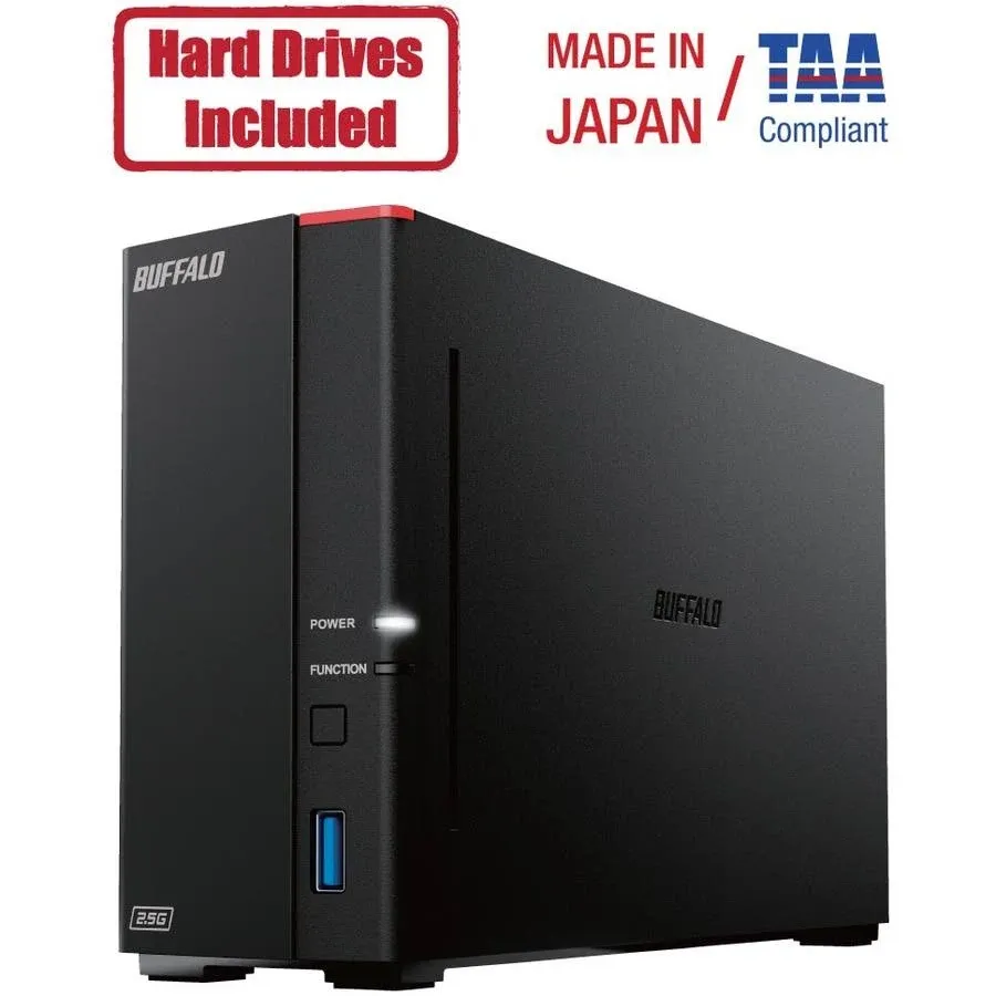 BUFFALO LinkStation 710 4TB 1-Bay NAS Network Attached Storage with HDD Hard Drives Included NAS Storage That Works as Home Cloud or Network Storage Device for Home