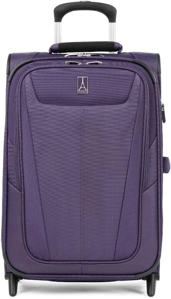 Travelpro Maxlite 5 Softside Expandable Upright 2 Wheel Luggage, Lightweight Suitcase, Men and Women, Imperial Purple, Carry-On 22-Inch