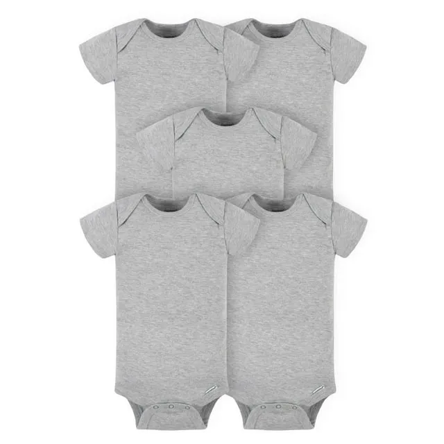 Gerber Baby 5-Pack Grey Onesies Bodysuits - 0-3mo