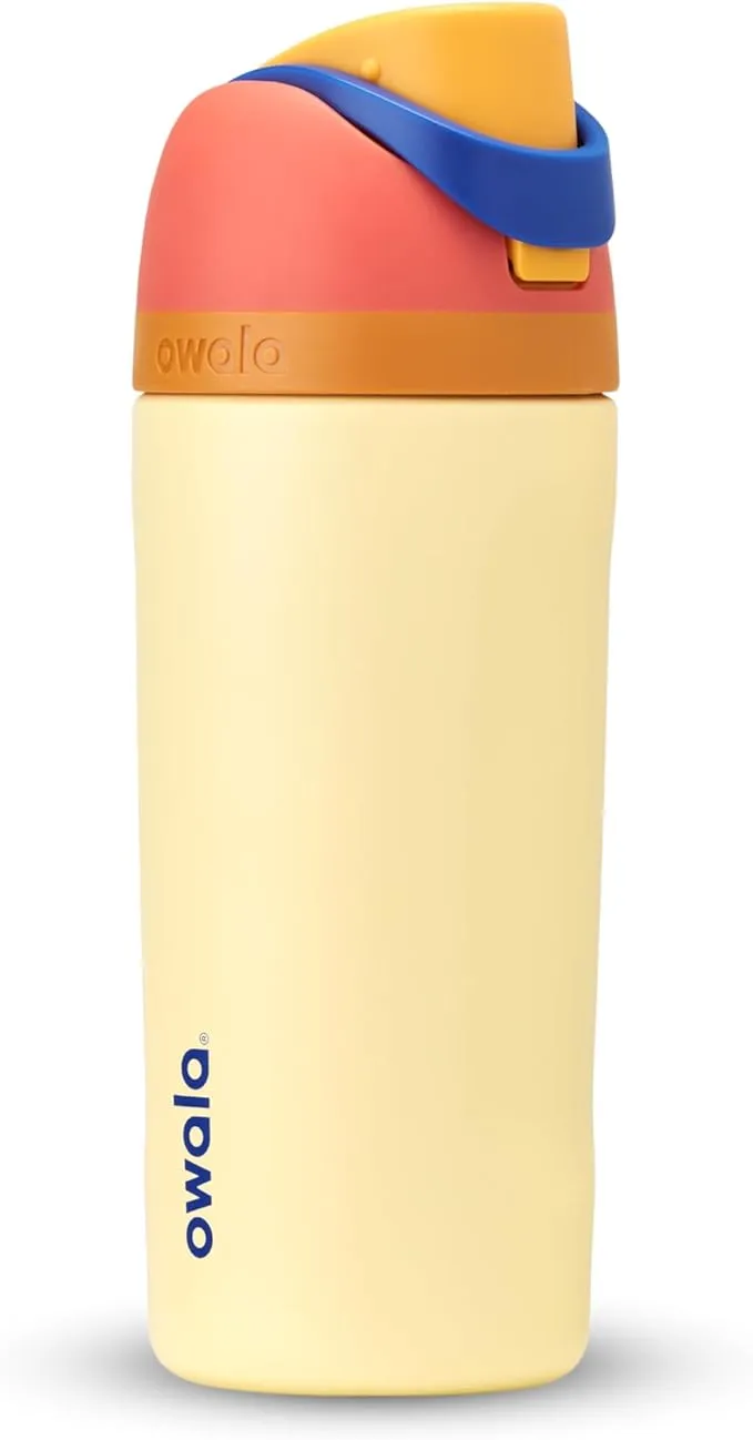 Owala FreeSip Insulated Stainless Steel Water Bottle with Straw, BPA-Free Sports Water Bottle, Great for Travel, 32 oz, Boneyard