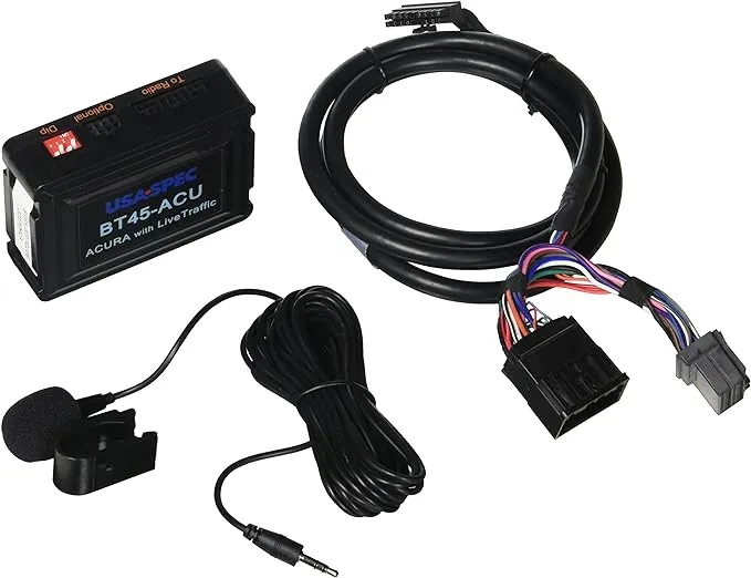 USA Spec BT45-ACU Bluetooth Phone, Music & AUX Input Kit for Select 2005-2009 Acura Models, Black