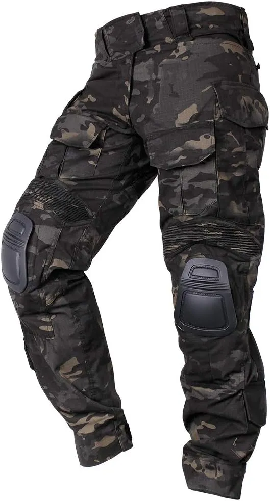 IDOGEAR Men G3 Combat Pants Multicam Camouflage with Knee Pads Airsoft Hunting ...