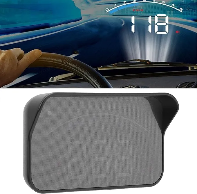 Car HUD Head Up Projector, Universal Car Head Up Display High Definition OBD HUD Windshield Projector Overspeed Security Alarm