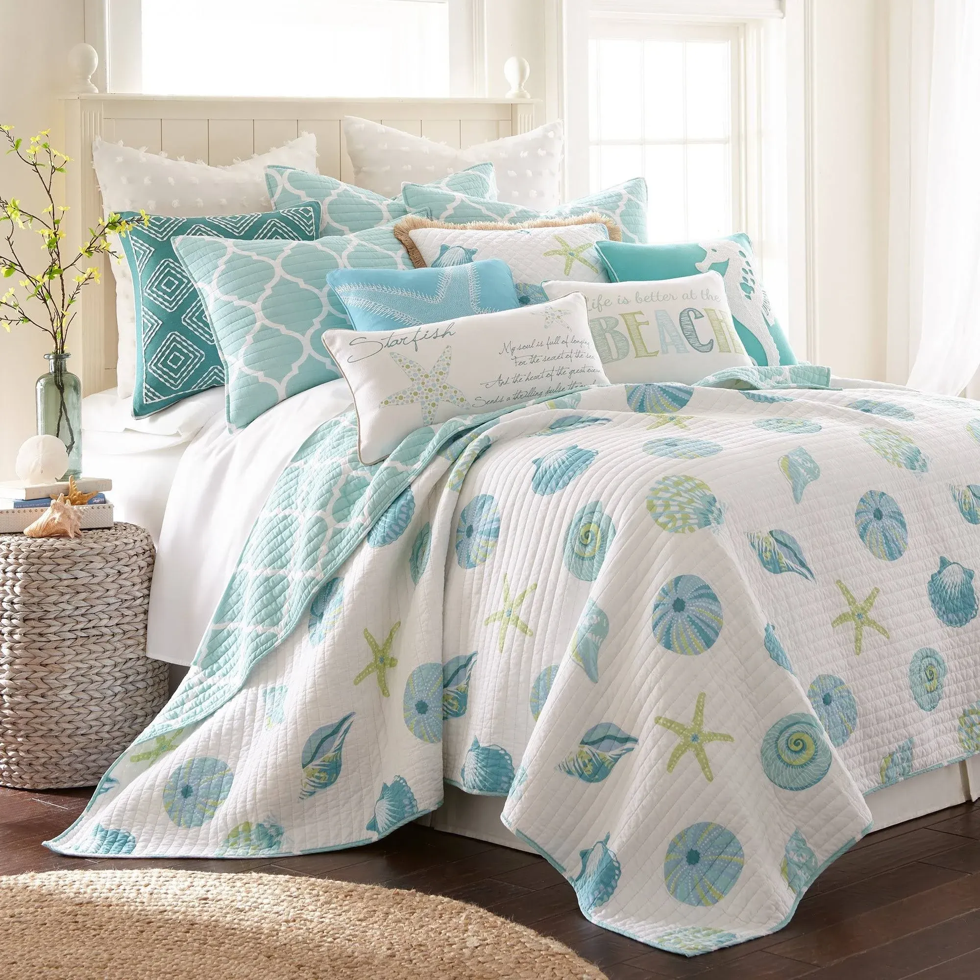 Levtex Home Del Ray King Quilt Set - Teal