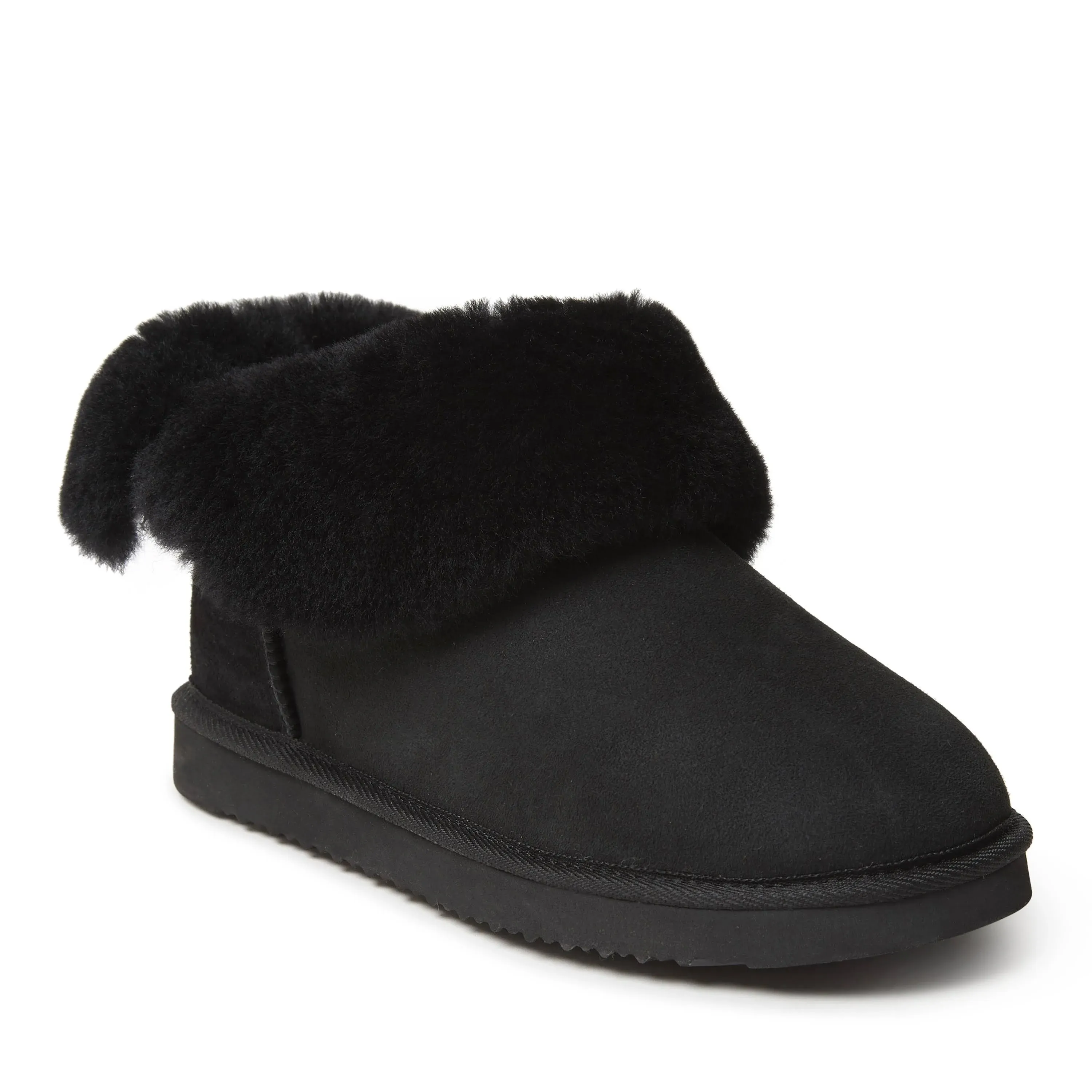 Fireside By Dearfoams Women's Perth Genuine Shearling Foldover Boot