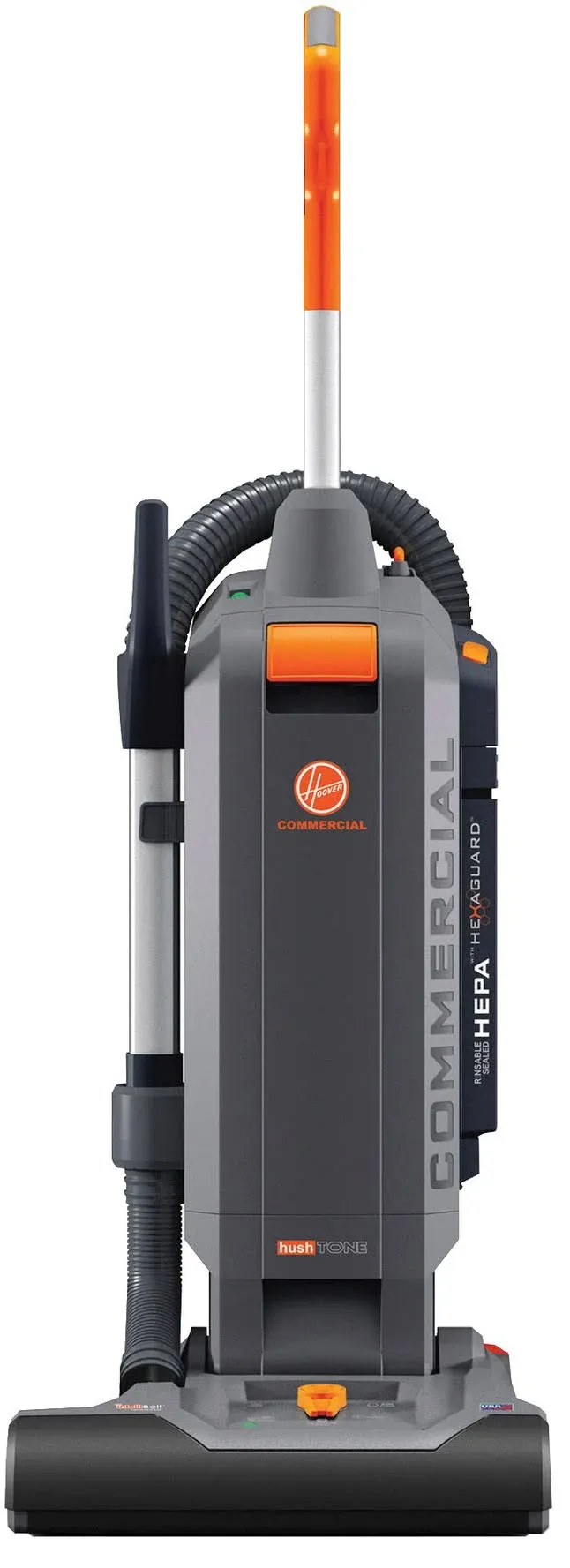 Hoover HushTone Vacuum Cleaner with Intellibelt 15" Orange/Gray