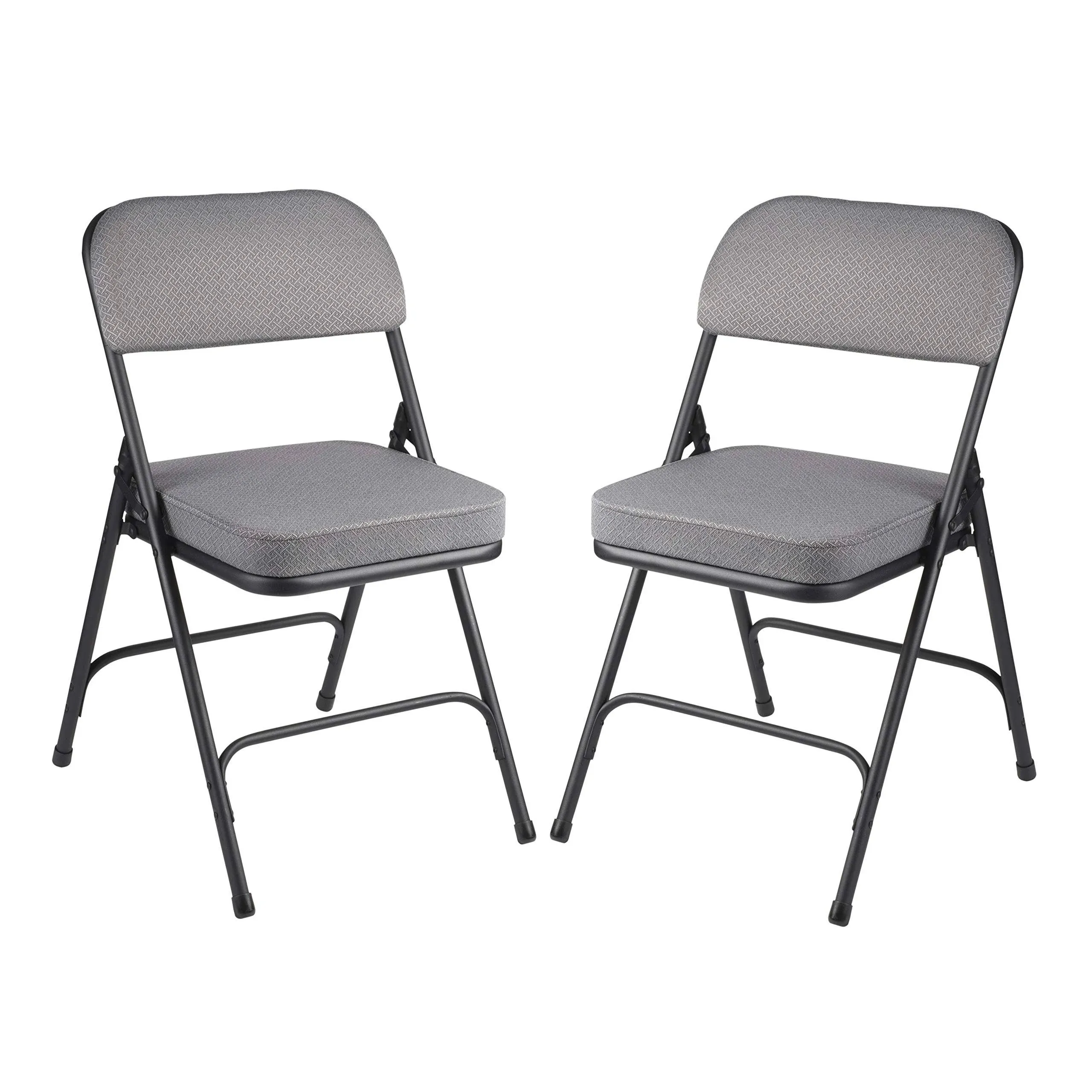 OEF Furnishings 2 Pack Fabric Upholstered 2 Cushion Folding Chair Gr