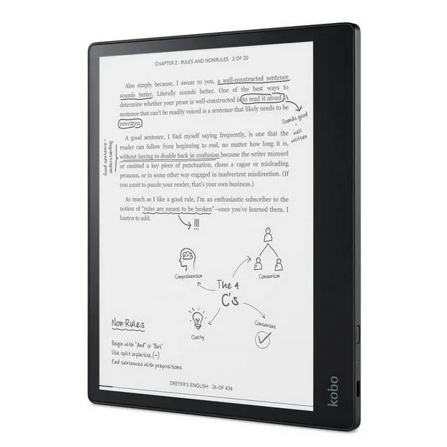 Kobo Elipsa Pack | eReader | 10.3” Glare Free Touchscreen | Mark Up eBooks | Pack Includes Kobo Elipsa, 1 Kobo Stylus & 1 SleepCover | Adjustable Brightness | Carta E Ink Technology | 32 GB of Storage