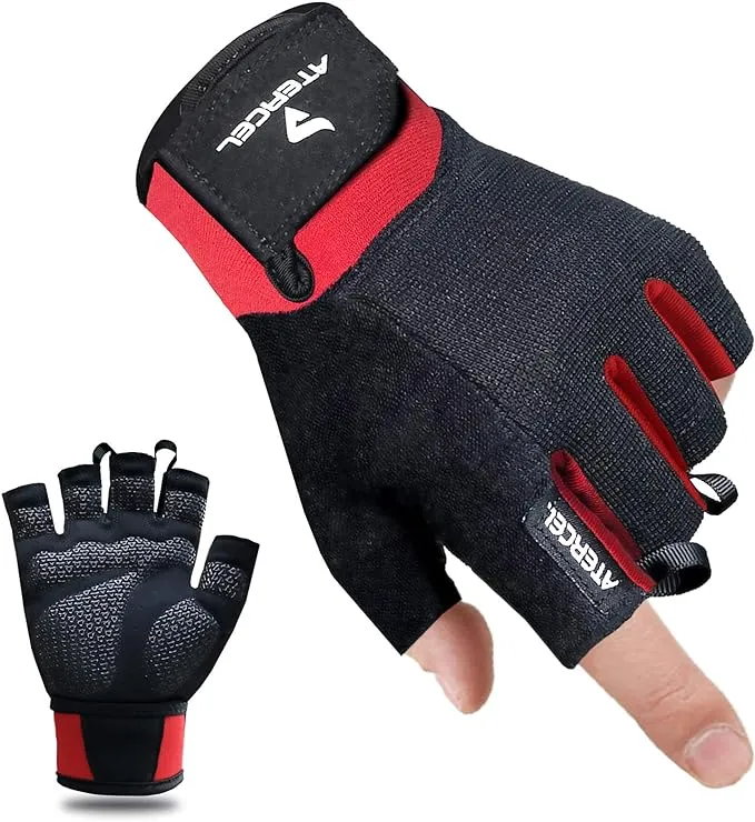 Atercel Workout Gloves, Best Exercise Gloves for Crossfit, Cycling, Gym, Training, Breathable & Snug Fit, for Men & Women