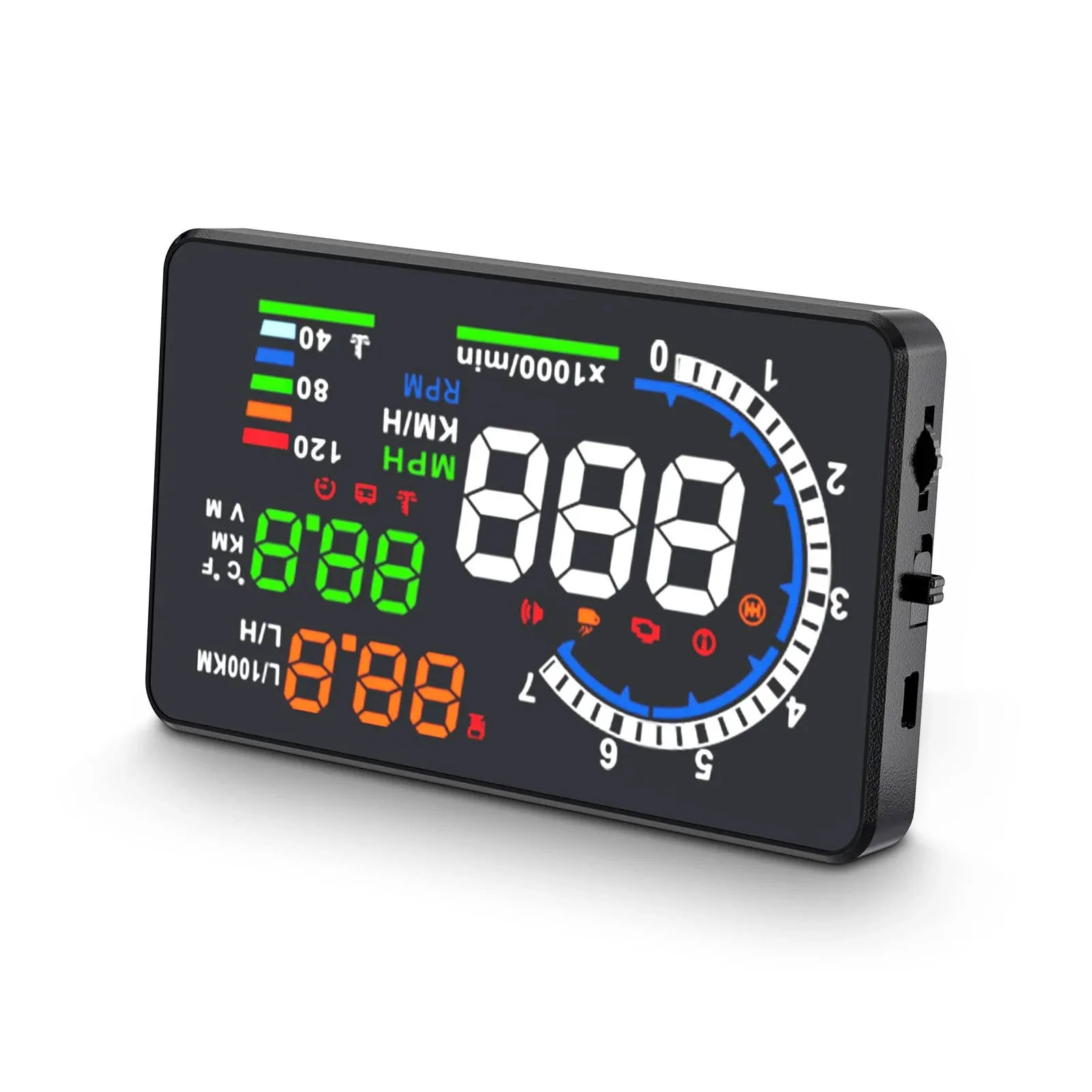 wiiyii Heads up Display for Cars, Car HUD Head Up Display A8 with OBD Function, 5.5 Inch Large Screen