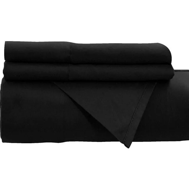 Ghooss Full Size Flat Sheet,Ultra Soft and Wrinkle Bedding Flat Sheet,1 Pack(Black,Full)