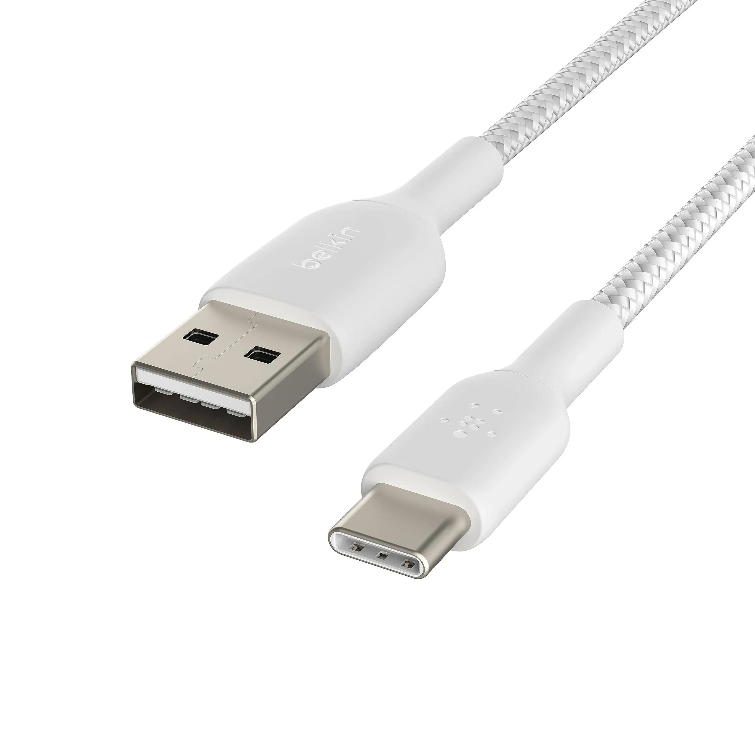 Belkin Boost Charge Braided USB-C to USB-A Cable Cab002bt2mwh White