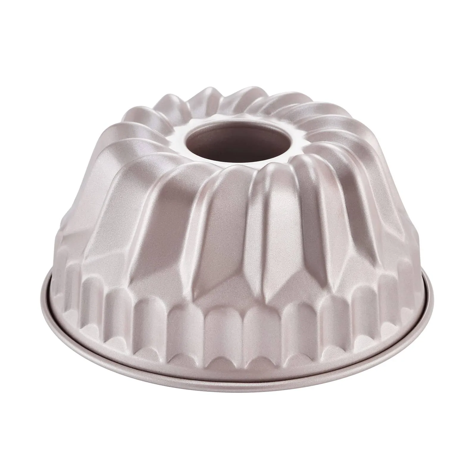 CHEFMADE Bundt Cake Pan, 7-Inch Non-Stick Vortex-Shaped Tube Pan Kugelhopf Mold for Oven and Instant Pot Baking (Champagne Gold)