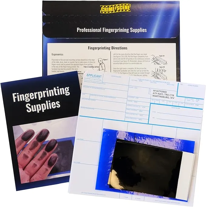 FD-258 *PRE FILLED READ ATF NFA Fingerprint Kit 5 Applicant Cards Ink Directions