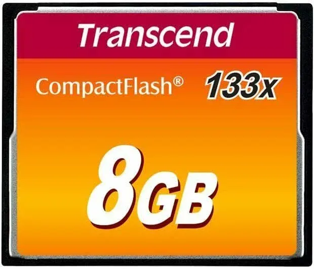 Transcend 8GB CompactFlash Memory Card 133x TS8GCF133