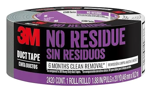 3M 2420-A Residue Duct Tape, 20 Yards, Gray