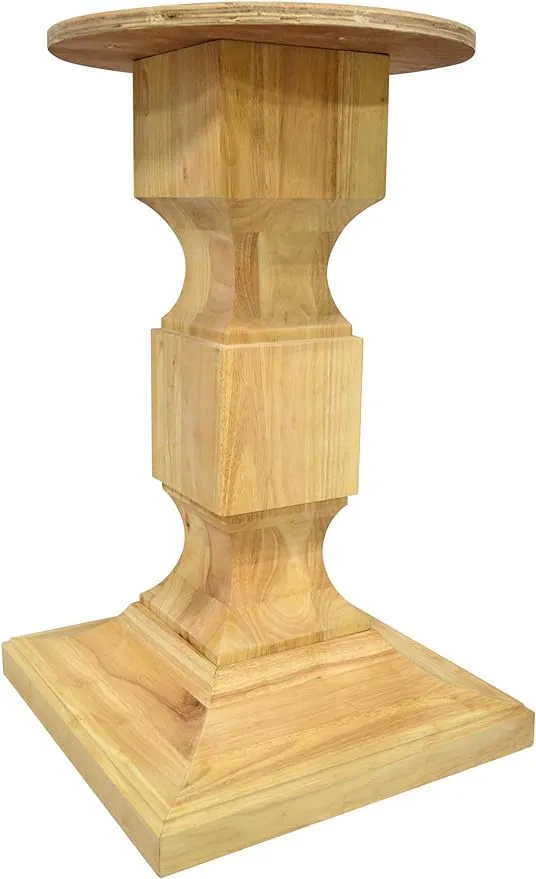 BingLTD - 28&quot; Tall Unfinished Chelsea Square Pedestal Table Base (WH-Chelsea28-UNF)