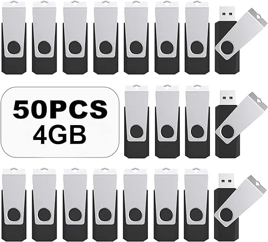 TOPESEL USB Flash Drive 50PCS Set  4GB Bulk Black USB 2.0 NEW