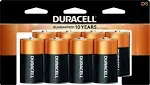 Duracell 8 Pack Coppertop D Alkaline Batteries