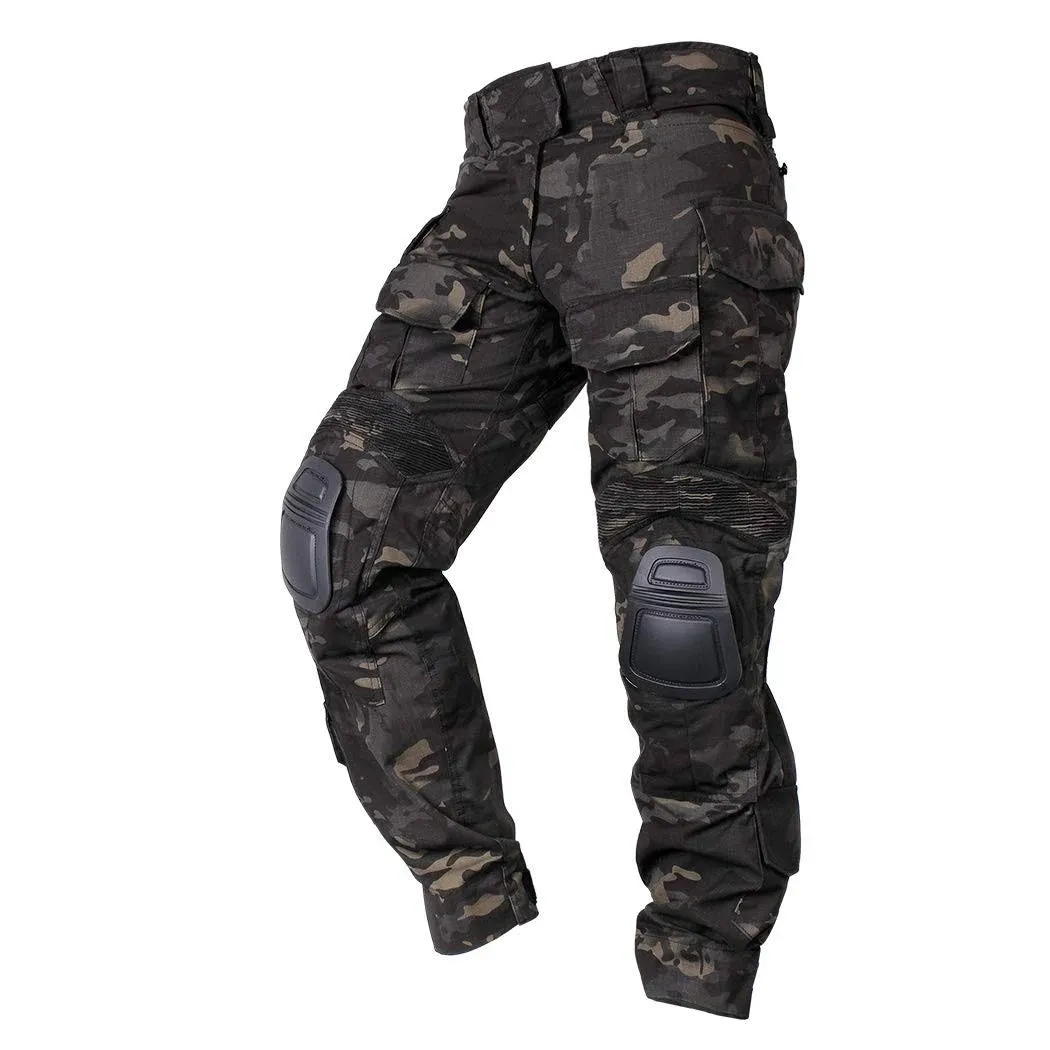 IDOGEAR Men G3 Combat Pants Multicam Camouflage with Knee Pads Airsoft Hunting ...