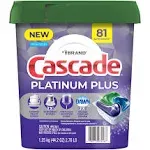 Cascade Platinum Plus Dishwasher Detergent Pacs, Fresh, 36 Count