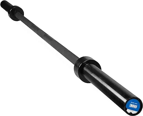 CAP Barbell Weightlifting 7 Ft. Olympic Solid Power Squat Bar, Black