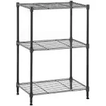 MZG Grey 3-Tier Steel Powder Coating Garage Storage Wire Shelving Unit (18 in. W x 26 in. H x 12 in. D)