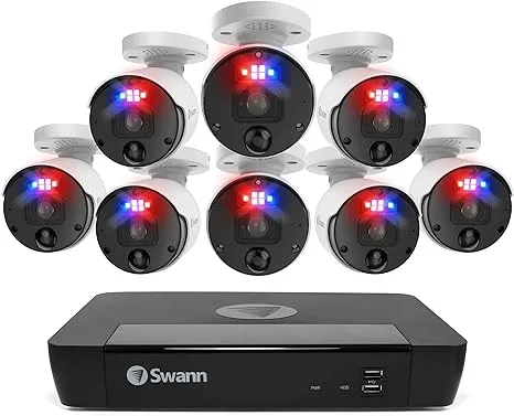 Swann 8 Camera 8 Channel 4K Ultra HD Pro Enforcer NVR Security System in White