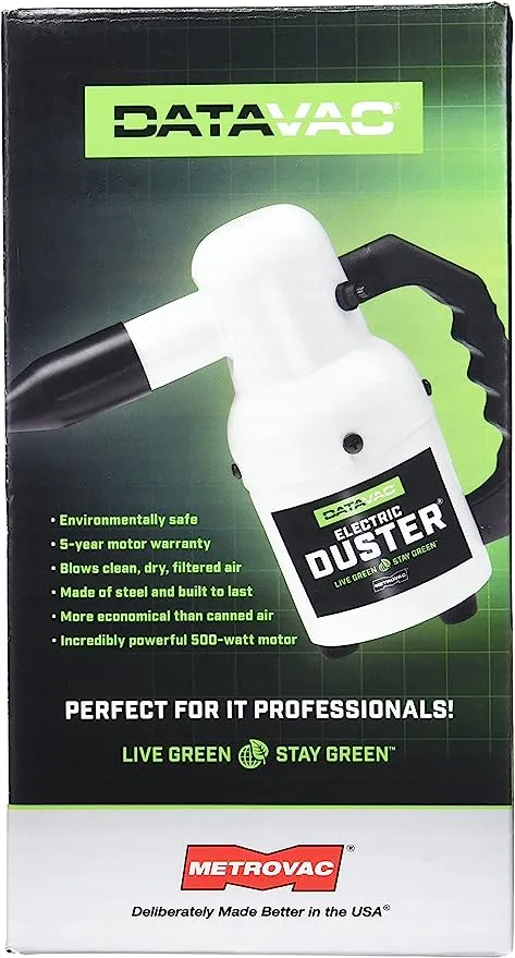 METROVAC DataVac ED500 with Variable Speed Control | Electric Duster | ED-500P - V | Electronics - Computer Blower - Cleaner | Includes 3 Extra Filters | This is NOT A Vacuum