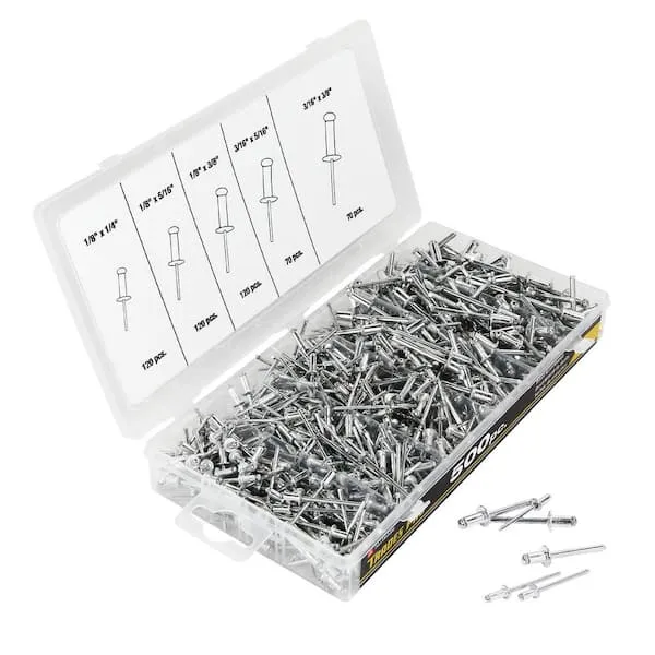 Trades Pro 500 PC Aluminum Rivet Assortment - 836341