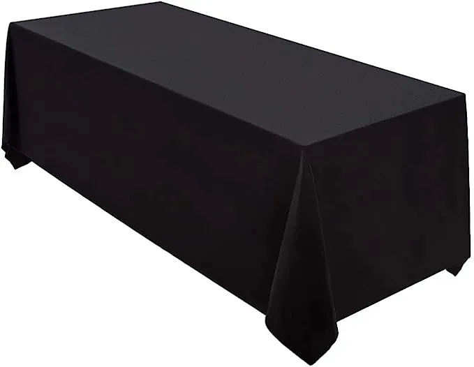 Surmente Mantel rectangular de poliéster de 90 x 132 pulgadas, mantel para bodas, banquetes o restaurantes