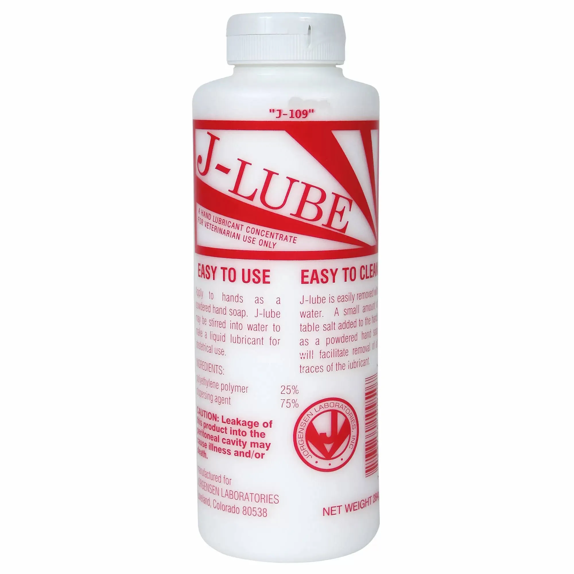 J-LUBE Powder 10 oz  Concentrated Obstetrical Lubricant for Pets and Livestock