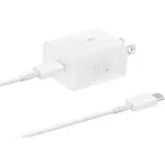 Samsung 25W PD Power Adapter with USB C Cable, White